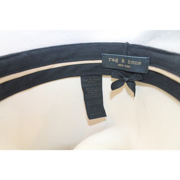 Rag & Bone 100% Wool Two Tone Fedora Hat sz S - Picture 5 of 5